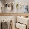Adhesive Hook Strong Load Bearing No Drill Bathroom Toilet Wall Door Back Traceless Towel Hook Bathroom Crochet Mural Bois