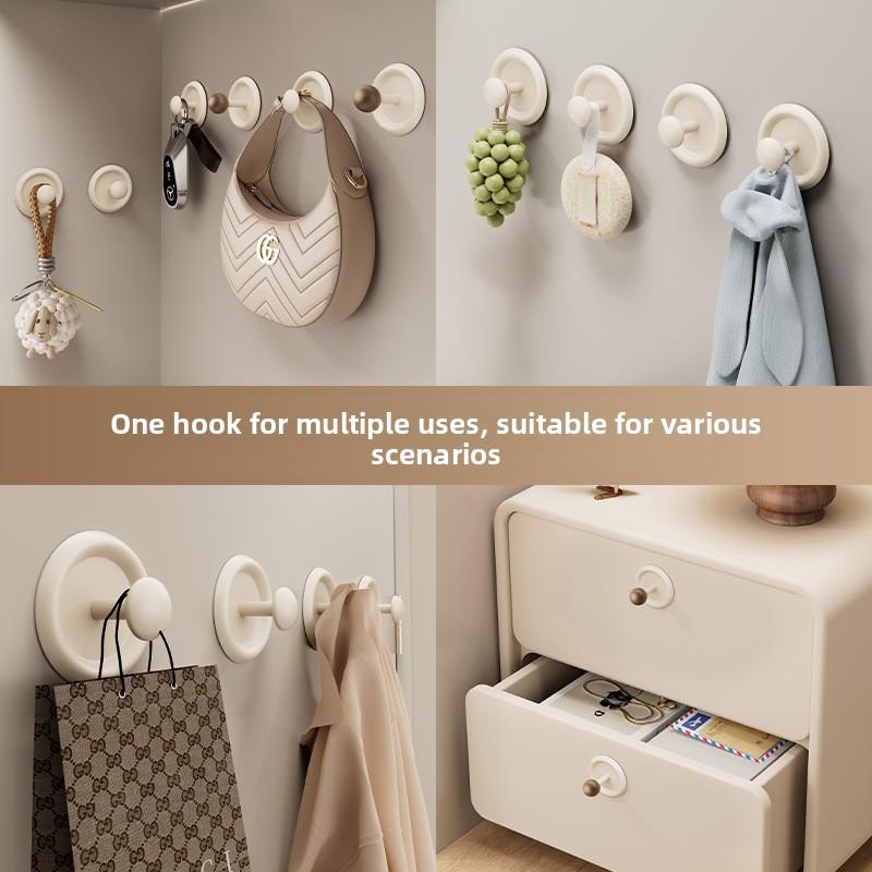 Adhesive Hook Strong Load Bearing No Drill Bathroom Toilet Wall Door Back Traceless Towel Hook Bathroom Crochet Mural Bois