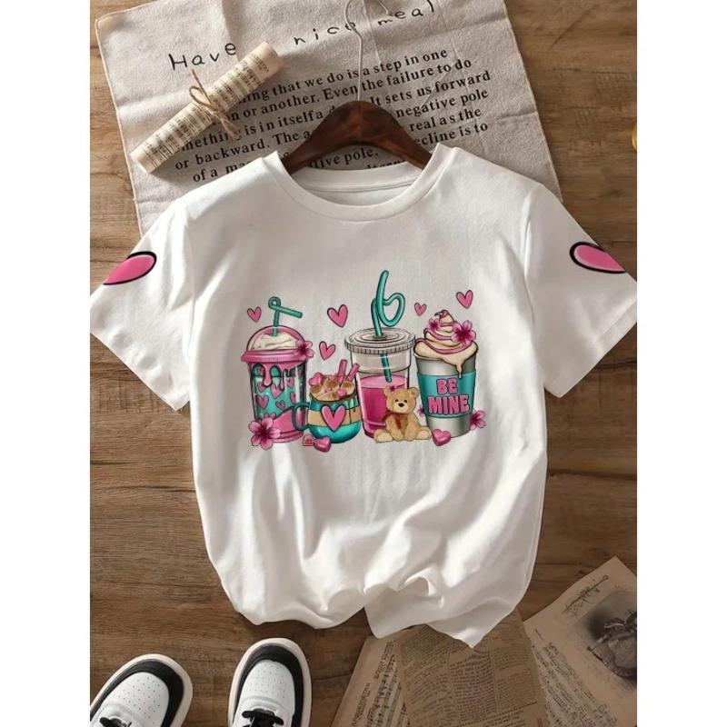 Kids Tshirts Summer Short Sleeve Tees Cartoon Animal Boys Girls ClothesChildren T-shirt 100 белый
