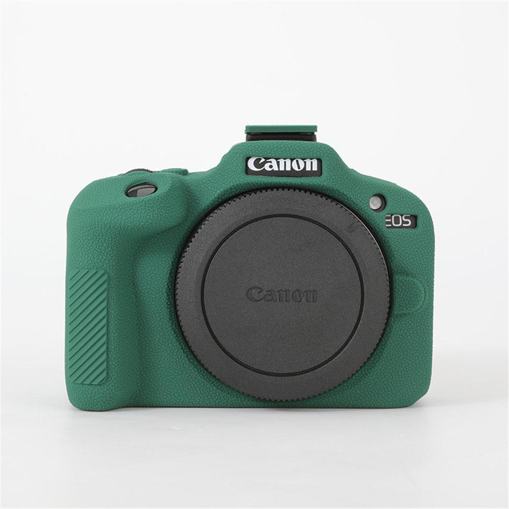 Litchi Pattern R100 Soft Silicone Armor Camera Body Case For Canon EOS R100 Shockproof Rubber Cover