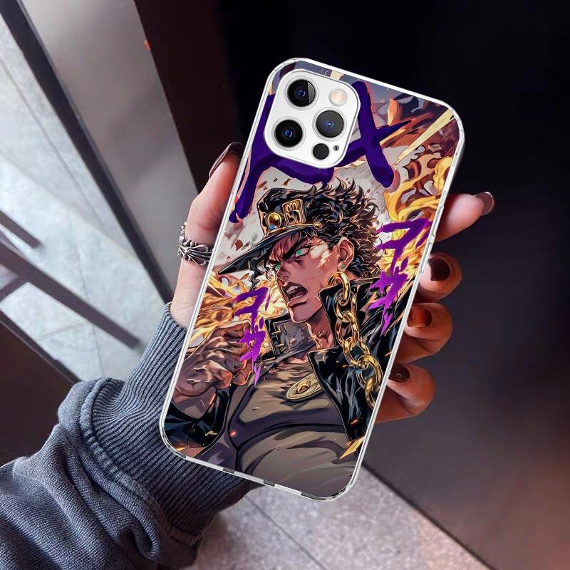 JoJo's Bizarre Adventure Kujo Jotaro Phone Case For iPhone 17 Air 11 13 Mini 14 15 Plus 16 12 Pro Max 16E SE 7 8 Pattern Soft TP