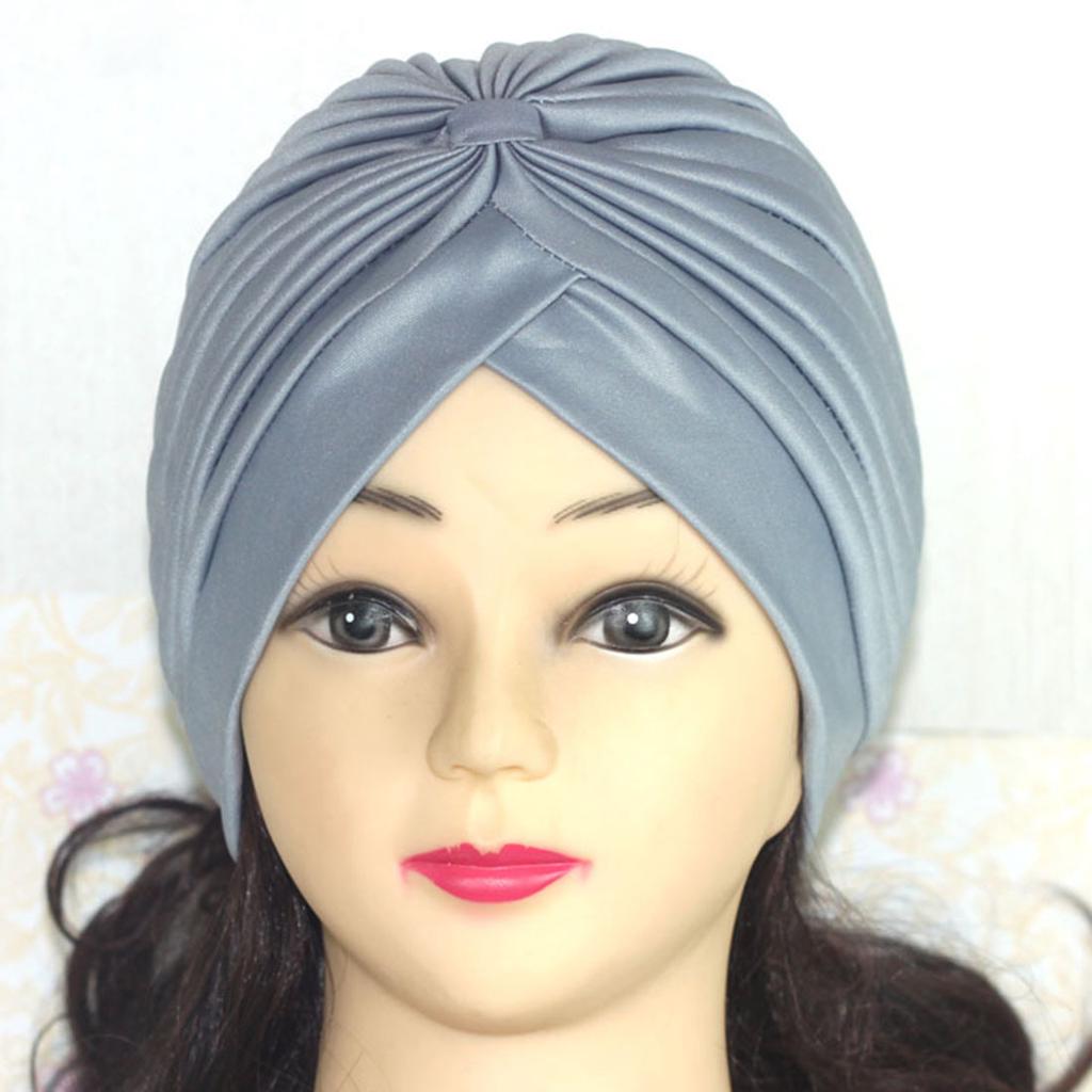 Neuer Damen Falten Muslimischer Turban Schal Mode islamische innere Hijab Kappen Arabischer Wickel Weiblich Indien Hüte femme musulman turbante mujer