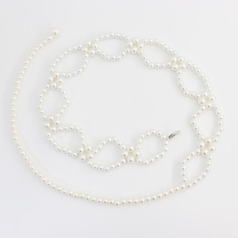 

Жемчужный пояс с крючком Женское платье Аксессуары для ханьфу Тонкая цепочка на талию Элегантный темперамент Эластичный пояс-кушак Три