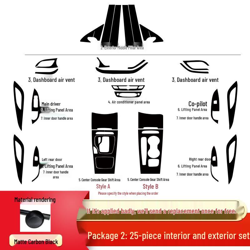 Buick Regal 2017-2021 Interior Anti-Kick Pads & Gear Decoration Stickers