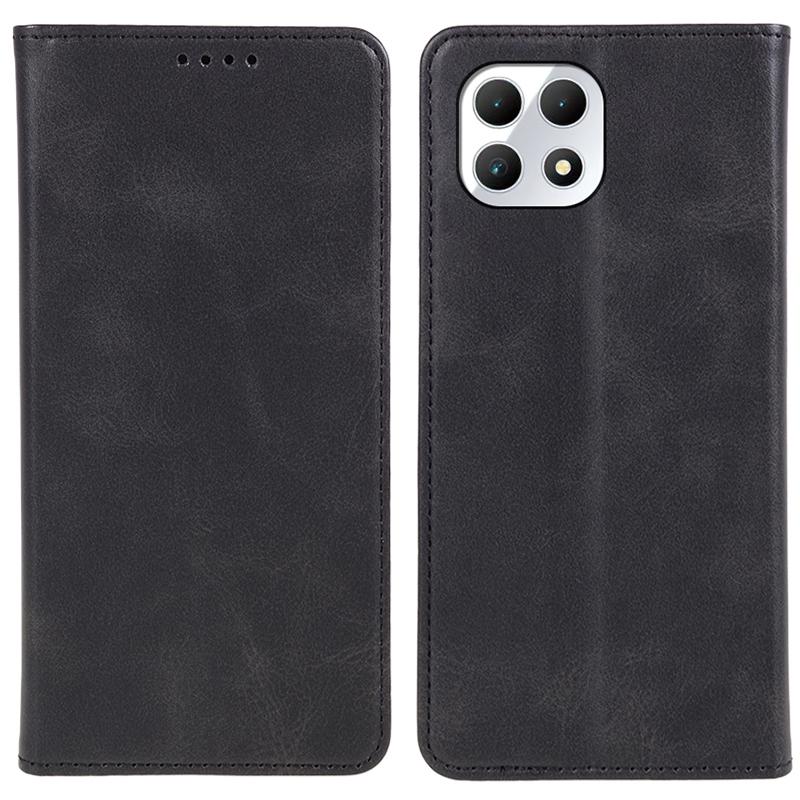 

For T-Mobile REVVL 7/T Phone 2 Case Stand Strong Magnetic Leather Phone Cover Black