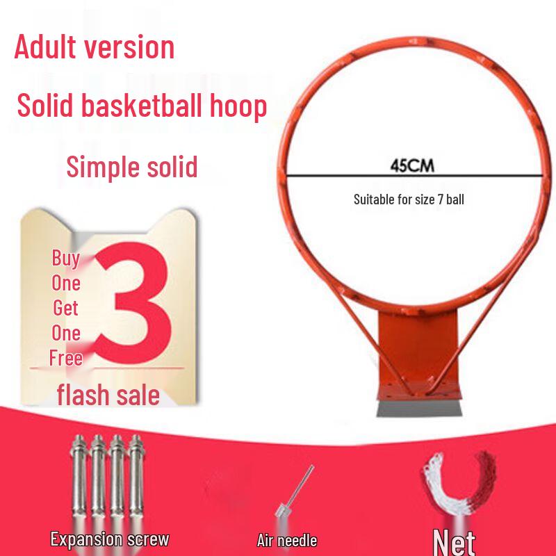 Wall-Mounted Indoor/Outdoor Basketball Hoop