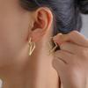 Fashion Lightning Ring Women's Hollow Ring Earrings Punk Gold Plated Geometric Twisted Earrings Perforated Jewelry