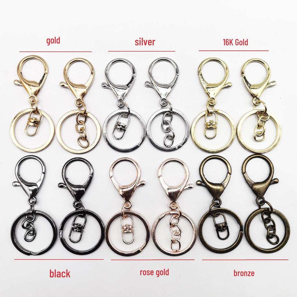 DIY Schmuckset: Karabinerverschluss Schlüsselanhänger, Viergliedrige Kette, 8-Figur Anhänger