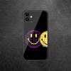 Smiley ansiktsmønster herdet glass telefondeksel for iPhone Samsung Galaxy OnePlus Oppo Xiaomi Redmi Note SA 7 8 9 10 11 12 13 14 20 21 22 53 Pro Ultra