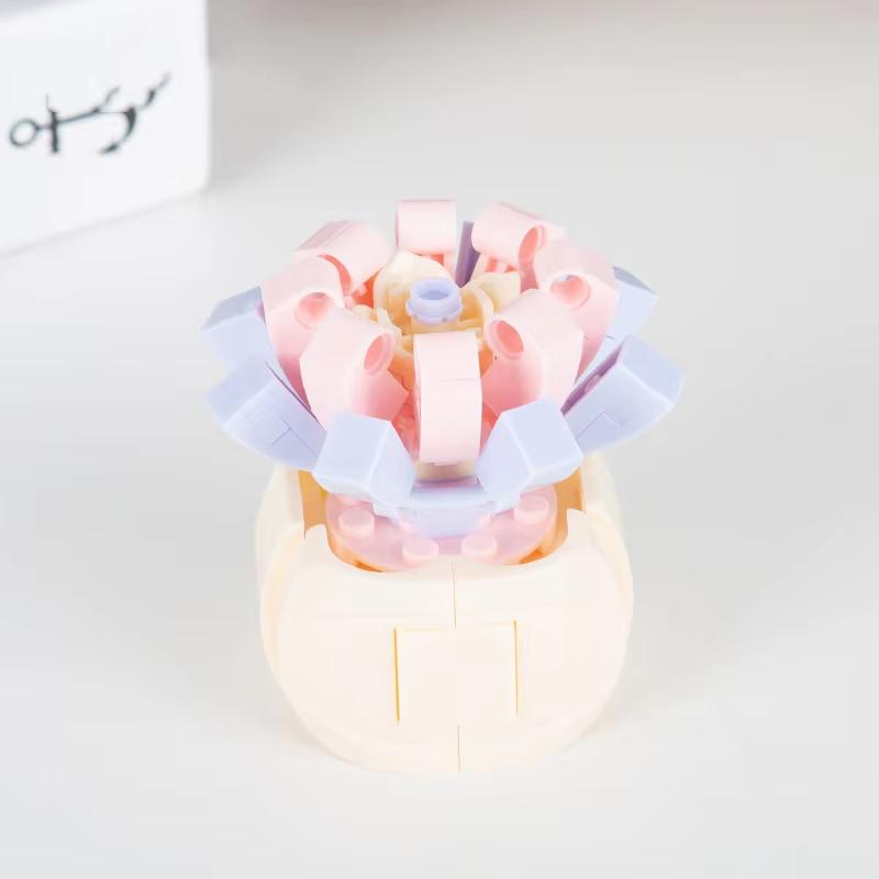 Mini Building Blocks Flower Children's Girls Mini Art Building Blocks Toy DIY Valentine's Day Gift