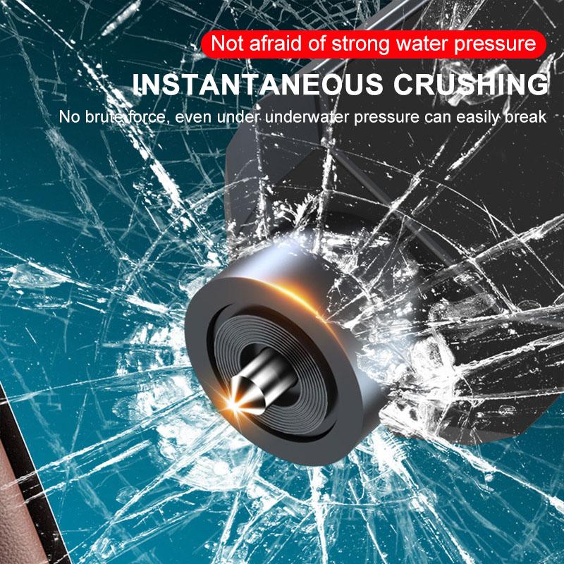 GR Gazoo Racing Car Window Breaker Hammer Seatbelt Cutter with Keychain for Land Rover Range Rover Velar Velar Freelander 3 SVR L320 L330 Defender