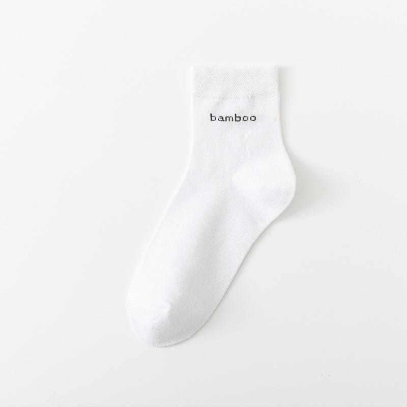 

Bamboo Fiber Men s Mid-Calf Breathable Business Socks - All-Season Sweat-Absorbent Individually Packaged