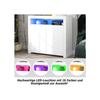Commode Buffet Salon Blanc Meuble De Rangement Buffet, Laqué Blanc, Avec Éclairage LED