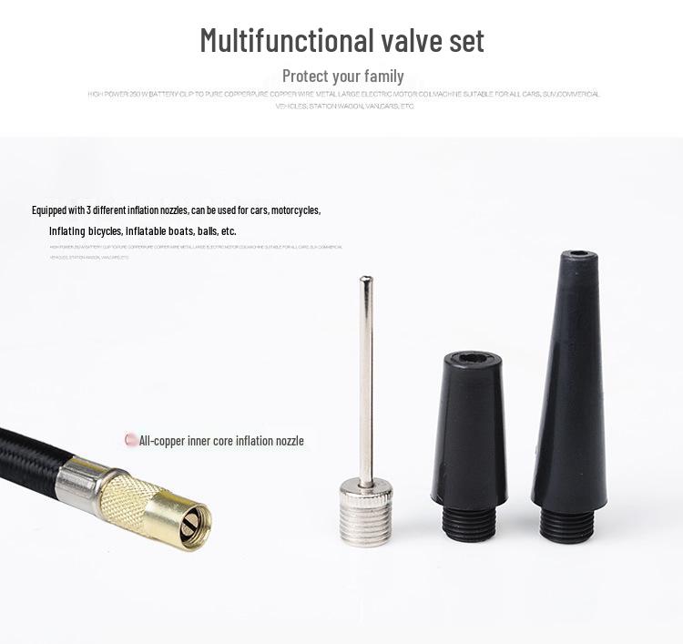 Portable 12V Metal Car Tire Air Pump: Emergency Single Cylinder Electric Tool