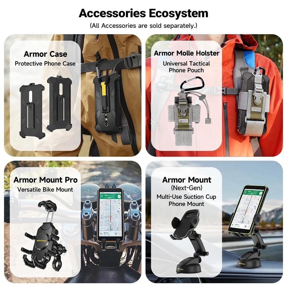 Ulefone RugKing 2 Pro AI Rugged Phone Android 15 4G Up to 8GB RAM+128GB ROM Waterproof Smartphone NFC 5.45"4G Global 4550mAh