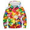 Pommes-Kapuzenpullover Kinder Bunter Süßigkeiten-Aufdruck Sweatshirts Jungen Mädchen Trainingsanzug Macaron Frucht 3D-Aufdruck Pullover Kinderkleidung