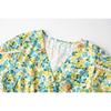 Summer Women's Floral Split V-neck Dress European American Style Casual Fashion Dress