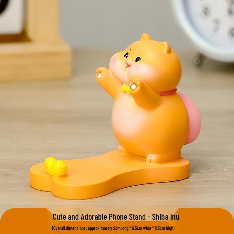 Resin Cartoon Phone Holder - Creative Small Ornament Figure
