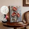 5D DIY Frameless Pearl Painting Rose Pattern Painting Kit, Suitable for Home Living Room Bedroom and Other Wall Decoration Art Paintings