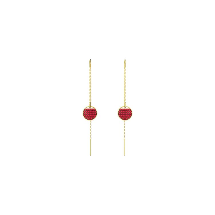 

Swarovski Ginger Teardrop Gold-Tone Earrings Women earrings Red 5642945 Box (Random Color)