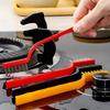 3-Pack Stainless Steel Wire Brush Set with Curved Handle for Rust Removal, Stain Removal, Gas Stove Brush, Iron Brush, Cleaning Wire Brush