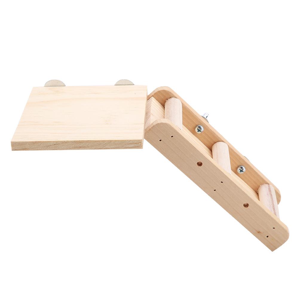 Wooden Parrot Hamster Toys Ladder Platform Set Small Animal Toys Climbing Kits