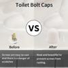 6pcs Universal Toilet Bolt Caps, Round Plastic Push-On Toilet Bowl Bolt Caps Covers, With Extra Washers For Easy Installation,White Color