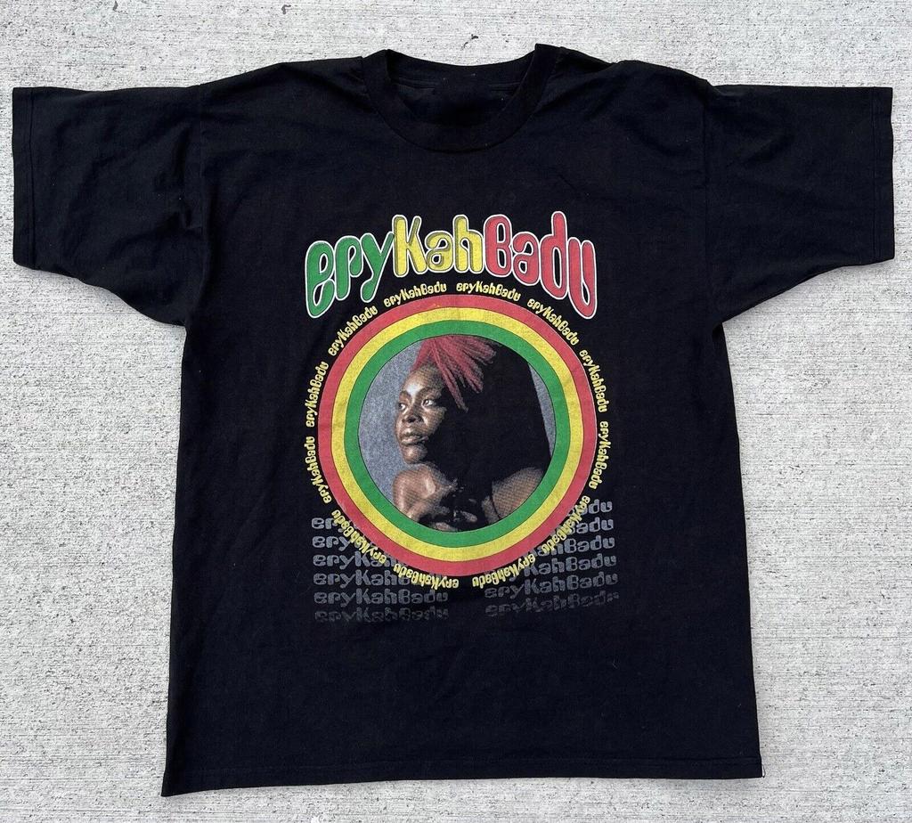 ERYKAH BADU RAP TEE TOUR 2001 Gift For Fan Black All Size Shirt QQ1181