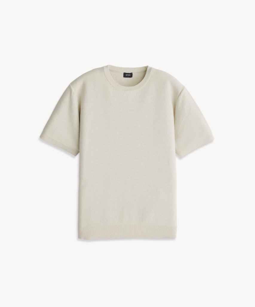 STCO Round Kaneko Texture Solid Knit_Ivory (Semi-Oversized Fit)_Sktxb57Nsi
