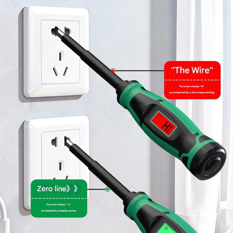 Compact Design Ergonomic Handle Electric Screwdriver Featuring Digital Voltage Tester Lightweight for Home Auto Repair