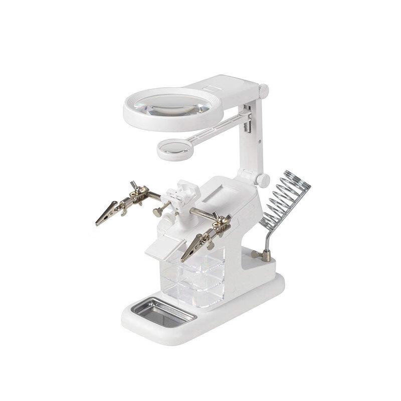 Desktop Magnifier with LED Light & Auxiliary Clip