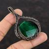Green Fire Labradorite Pendant Copper Wire Wrapped Gemstone Jewelry Dainty Copper Pendant Handmade Jewelry Wire Wrap Pendant Gift For Mother