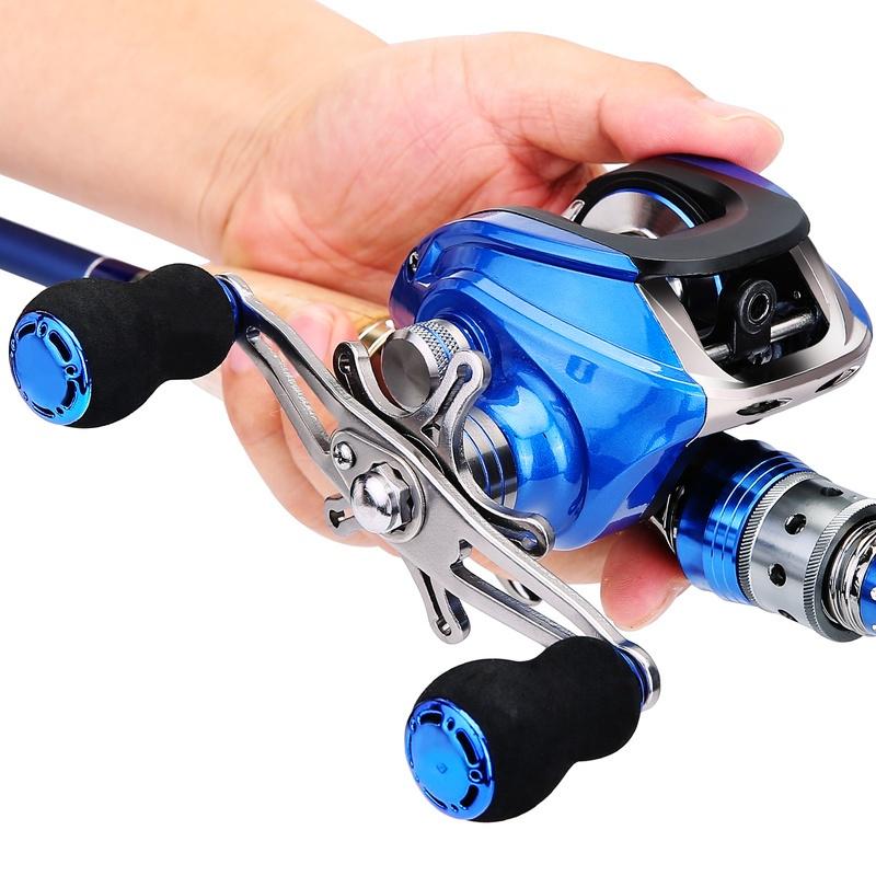 

Рыболовная катушка для приманки с магнитными тормозами 17 + 1BB Рыболовные катушки Right Hand синий
