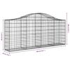 VidaXL 7x Paniers à Gabions Arqués Cages à Gabions Arquées Murs de Gabion Barrières de Jardin Terrasse Extérieur 3145414