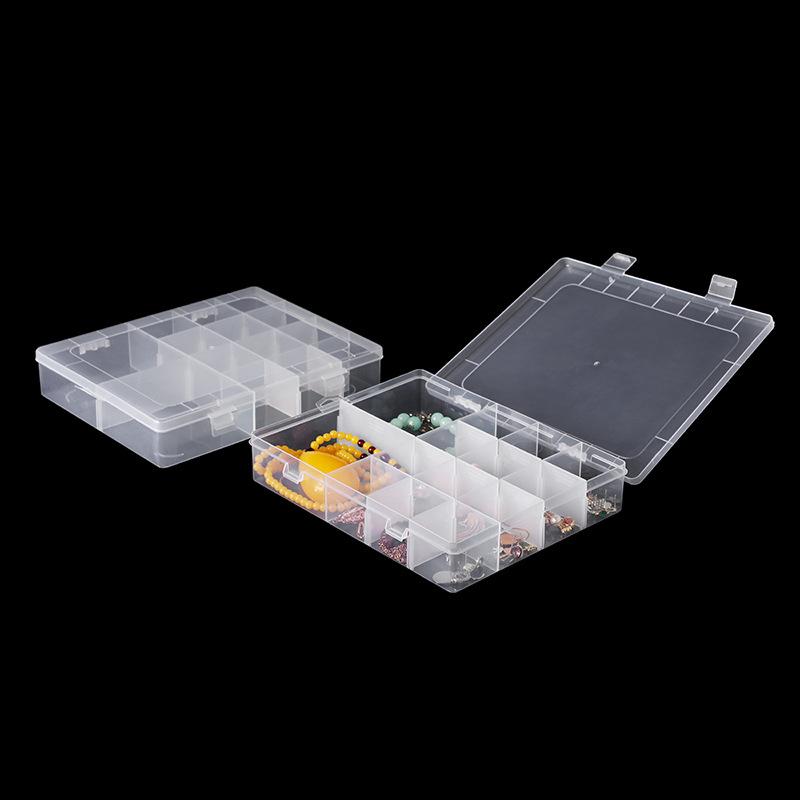 14Grids Plastic Removable Divider Storage Box Adjustable Organizer Case For Jewelry Earrings Bead Small Parts Hardware And Craft Onesize