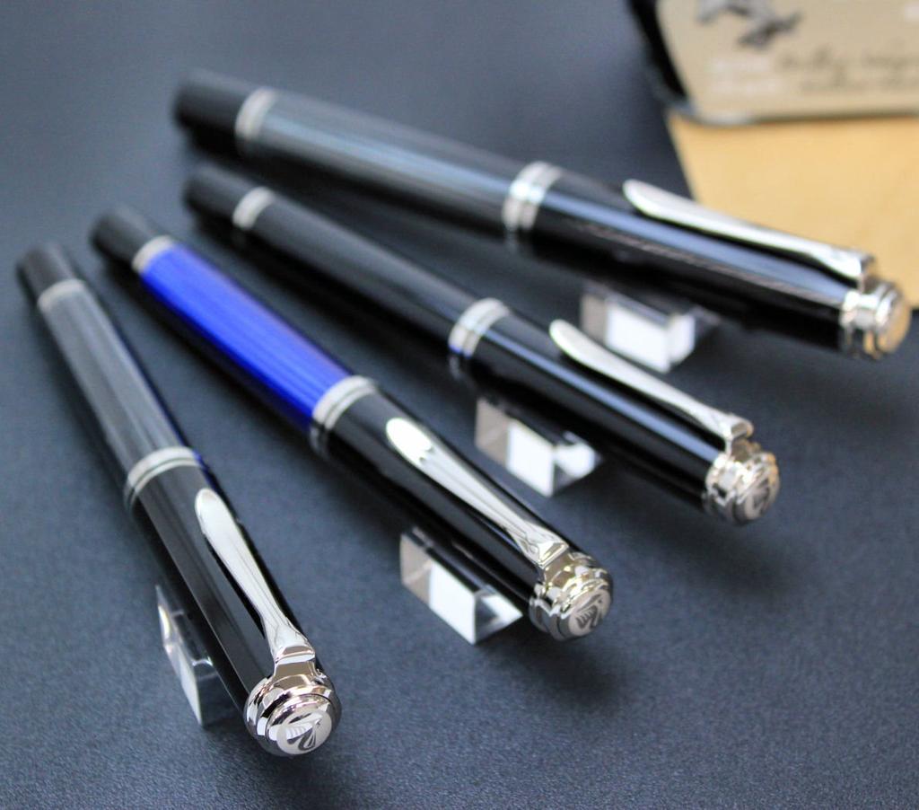 Pelikan M405 Fountain Fine Black Officially Imported Souverän Pen, Nib, Stripe,