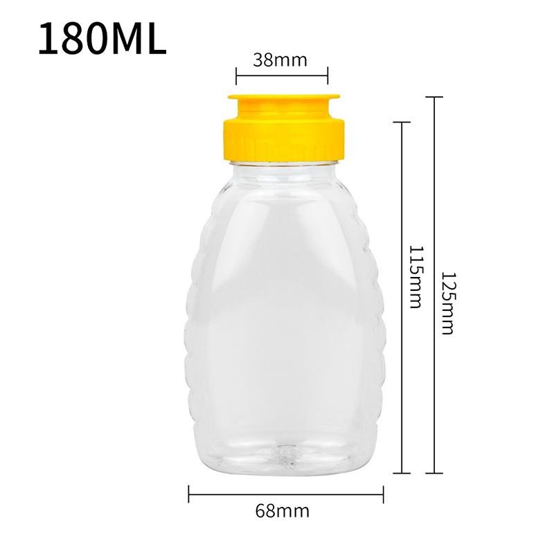 Plastic Honey Squeeze Bottle Salad Dressing/Oil Dispensers Flip Cap Refillable Condiment Containers Leak Proof Squeezable Bottle