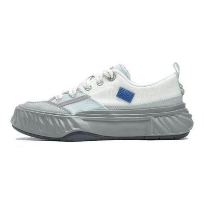 Zapatos Casuales Fosso Moda Retro Versátil Transpirables de Lona de Caña Baja Zapatillas de Mujer Blanco Gris F12W422304FCJ