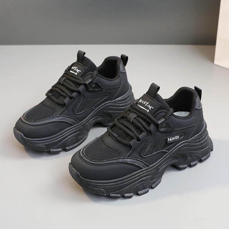 Neue Frühjahrs- und Sommerschuh-Dad-Schuhe, lässige Mesh-Schuhe, atmungsaktiv, erhöhte Plateau-Sportschuhe, Trend