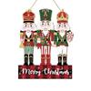 1pcs Classic Wooden Nutcracker Ornament Christmas Hanging Decor for Tree Party Home Decorations Holiday Gift