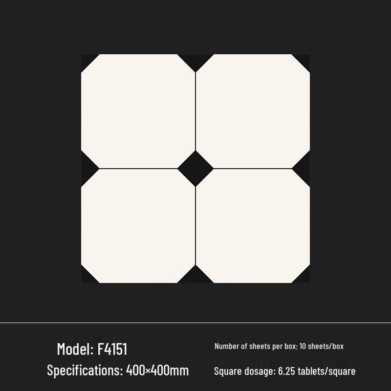 400x400 Zelená francouzská retro dlaždice s malým květinovým vzorem pro kuchyň, koupelnu, balkon a podlahu