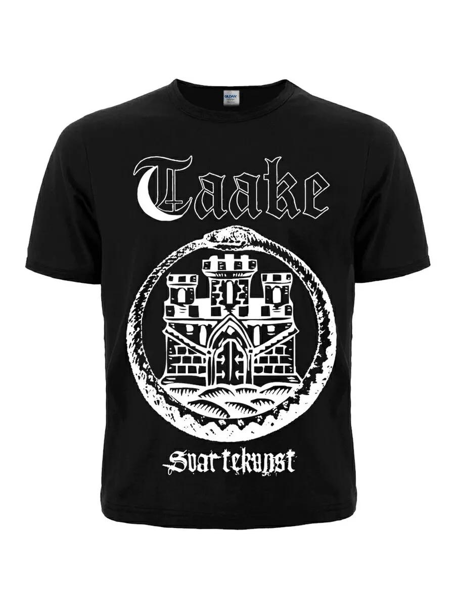 

Men s Taake Graphic T-Shirt, 100% Cotton Crew Neck Short Sleeve Tee, Casual Summer Top for Daily Wear and Gift L
