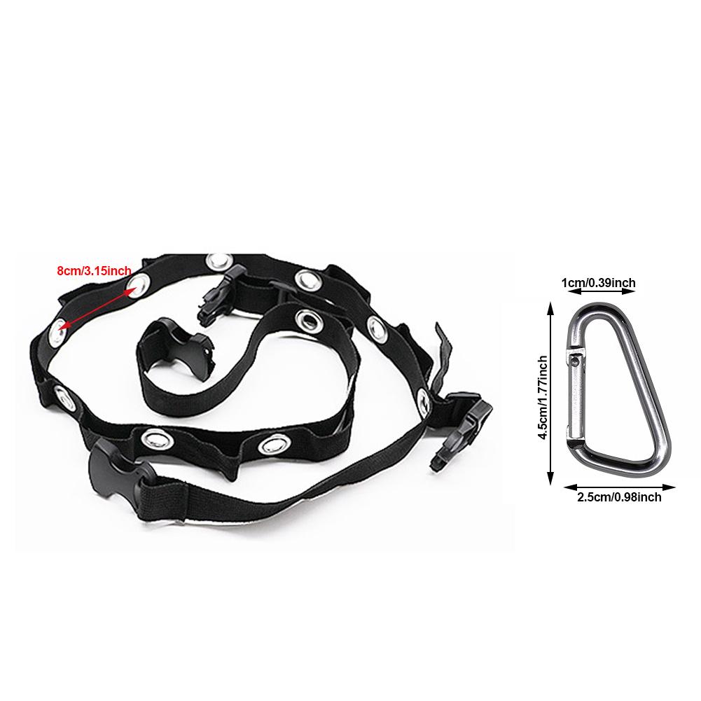 Car Adjustable Double-layer Hanging Strap for Clothes Hanger Bar Car Travel Clothesline Flexible Storage Strap with Eight Hooks