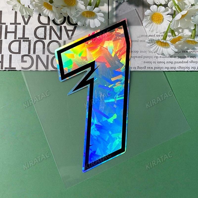1PC 0to9 Arabic Numerals Holographic Carbon Motorcycle Stickers Waterproof for Motorbike Fairing Fuel Tank Scooter Vinyl Decals