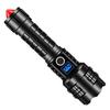 Powerful LED Flashlight Zoomable Torch Type-C Rechargeable Camping Lantern 5Modes Outdoor 26650 Power Bank Lights