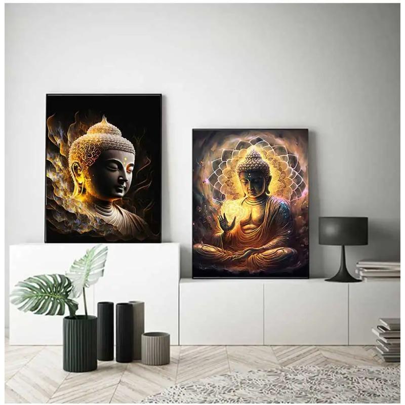 HD Canvas Buddha Oil Paintings Statue, Wall Art, Photos for Living Room, Modern Home Decor, Hot Sale, God Zen Buddha