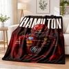 Lewis Hamilton Printed Flannel Blanket Warm Comfort Bed Throw For Indoor Home Decoration