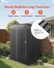 1533 X 876 X 1815 Mm Metal Garden Shed, Storage Building with Lockable Door & 2 Louver Vents, Sloped Roof Metal Outdoor Storage Shed, Tool Sheds