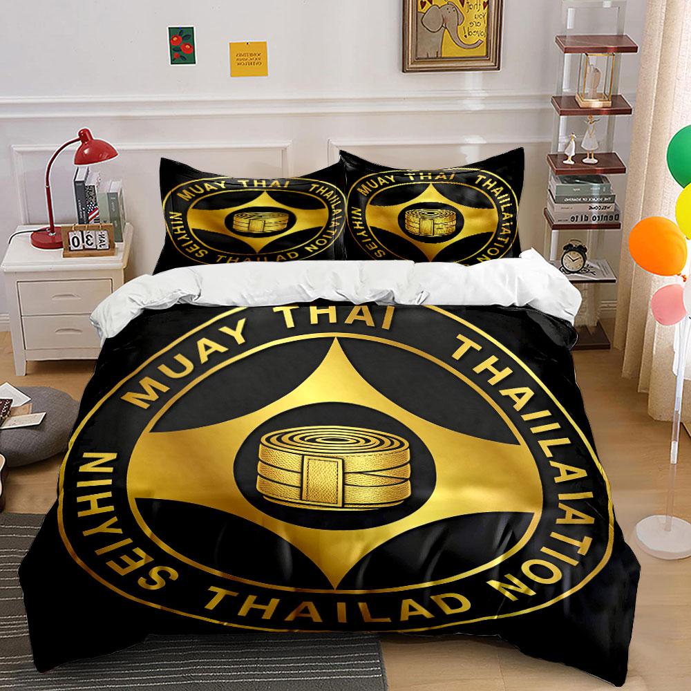 Muay Thai Training Accessories Set Soft Comfortable Duvet Cover Bedding Set Included 1*Duvet Cover & 2*Pillowcases, Gift