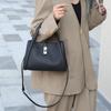 Office Workers Carry Vegetable Baskets, Women's Bags, One Shoulder Hand Carry Diagonally Across the First Layer of Cowhide Large-capacity Bucket Bags